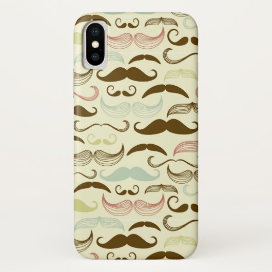 Snorhaar patroon, retro stijl 4 Case-Mate iPhone case (Achterkant)
