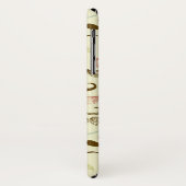 Snorhaar patroon, retro stijl 4 Case-Mate iPhone case (Achterkant/links)