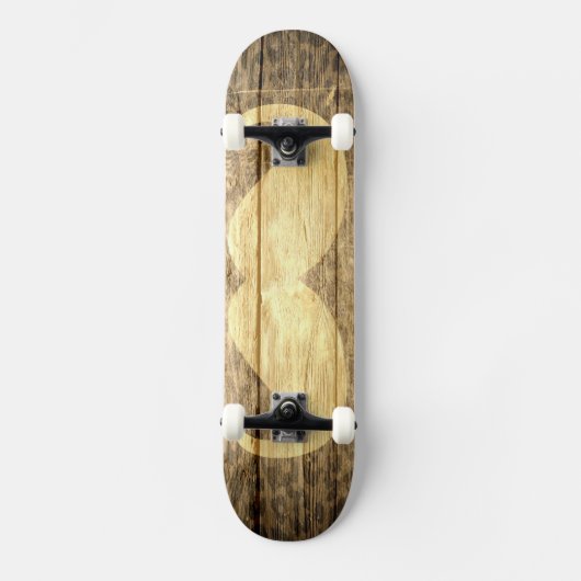 Snorhaar Vintage Hout #2 Persoonlijk Skateboard (Voorkant)