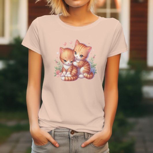 Snorharen en Charme Schattige Katten T-shirt