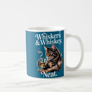Snorharen en net grappige kat minnaar drinker koffiemok