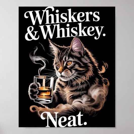 Snorharen en net grappige katteliefhebber drinker poster (Voorkant)