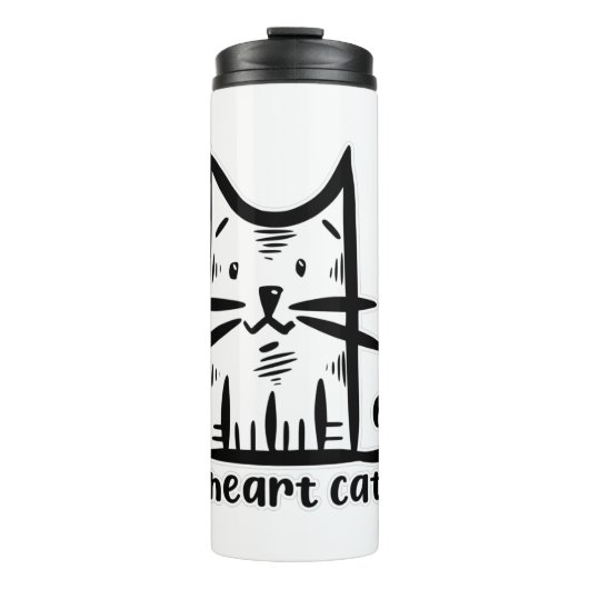 Snorharen Kat, ik hou van katten Thermosbeker (Voorkant)