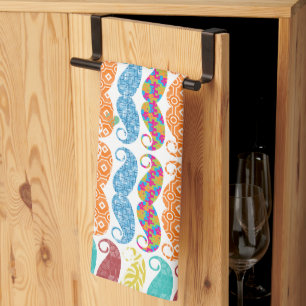 Snorharen Meneer Hipster Vintage Retro Theedoek