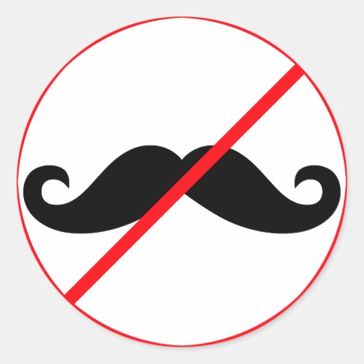Snorharen Verboden! Ronde Sticker (Voorkant)
