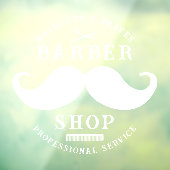 Snorharer Kapperszaak Moderne Kapsalon Kapper Raamsticker (Vel 3)