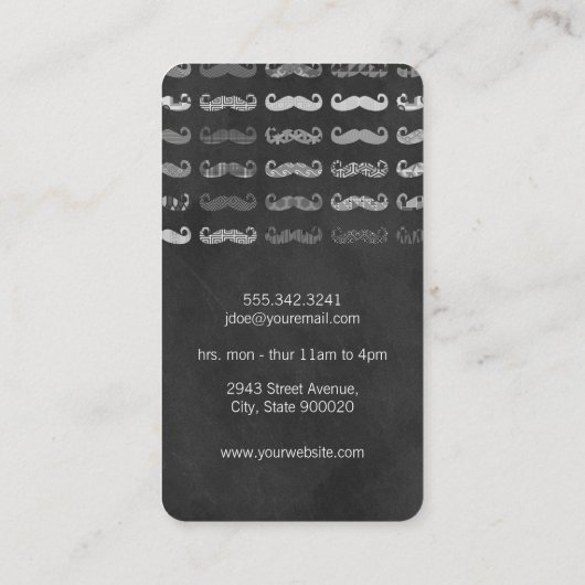 Snorharerpatroon Kappervlaggenmast Visitekaartje (Achterkant)