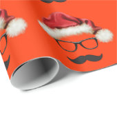 Snorharige Hipster Kerst Inpakpapier (Rol Hoek)