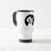 Snorharige Koffie Charme Delight Reisbeker (Voorkant links)