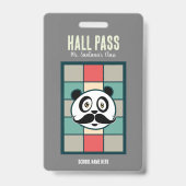 Snorharige Panda Hall Pass Badge (Achterkant)