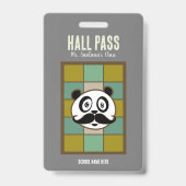 Snorharige Panda Hall Pass Badge (Achterkant)
