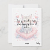 💘🐈Snorharige Romance Feestdagenkaart (Achterkant)