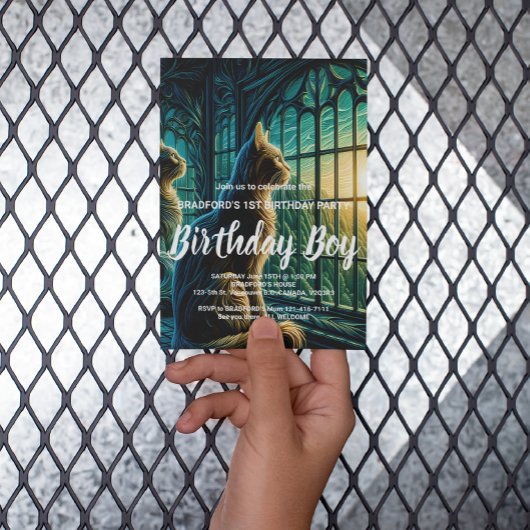 Snorharige Waarnemers bij het Raam Briefkaart