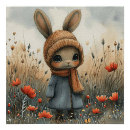 Snorharswals: Een beetje speelse Bunny Perfect Poster