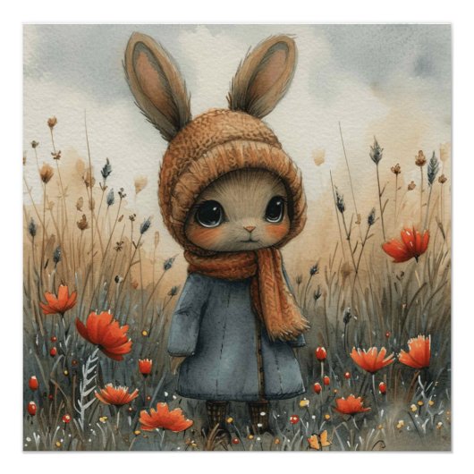 Snorharswals: Een beetje speelse Bunny Perfect Poster (Voorkant)