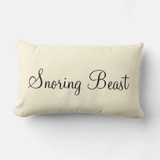 "Snoring Beast" - Aangepast tekstontwerp Kussen (Voorkant)