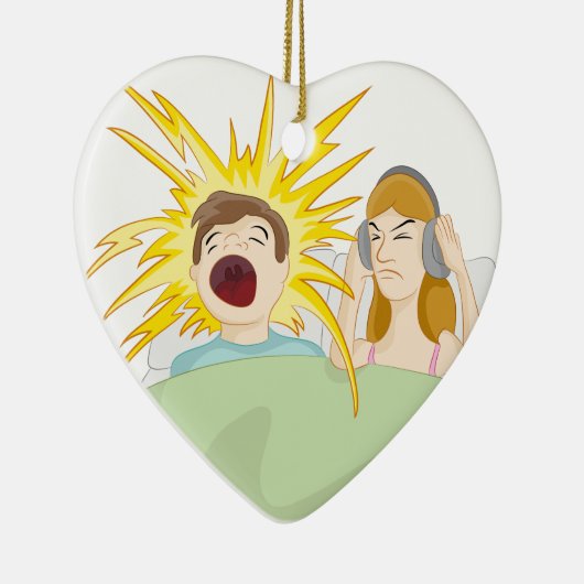Snoring Husband Keramisch Ornament (Rechts)