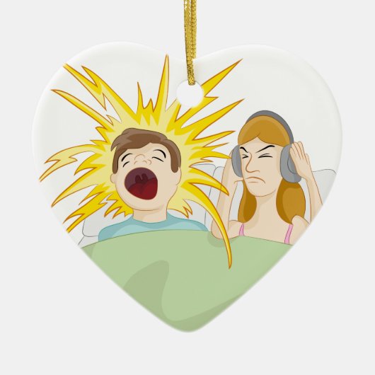 Snoring Husband Keramisch Ornament (Voorkant)