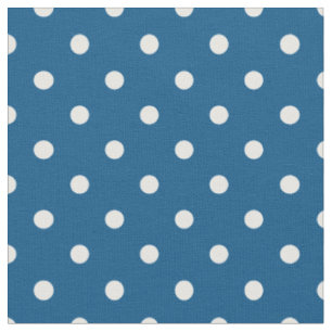 Snorkel Blue en White Polka Dot Stof