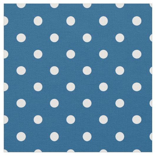 Snorkel Blue en White Polka Dot Stof (Close Up)