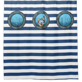 Snorkel Cairn Porthole Zeevaart Douchegordijn