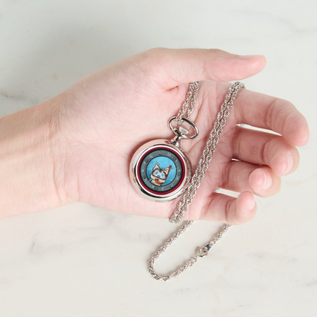 Snorkel Cairn Terrier Porthole Horloge (Hand)