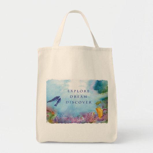 Snorkel Couple Canvas Canvas tas (Voorkant)