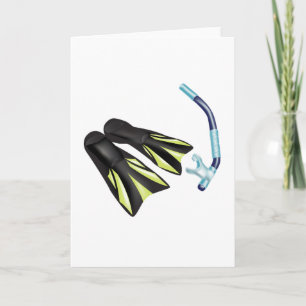Snorkel en Flippers Wenskaarten Kaart