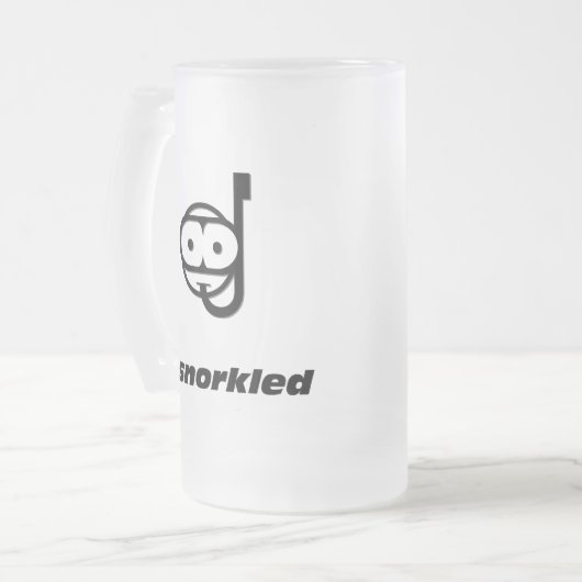 Snorkel Ensnorkled Matglas Bierpul (Voorkant links)