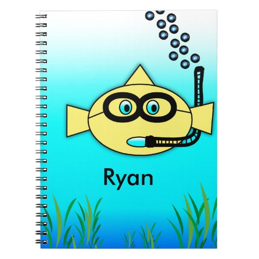 Snorkel Fish met naam Notitieboek (Voorkant)