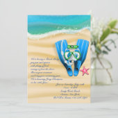 Snorkel Gear Beach Party Invitation Kaart (Staand voorkant)