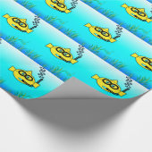 Snorkel Goldfish Pattern Cadeaupapier (Hoek)