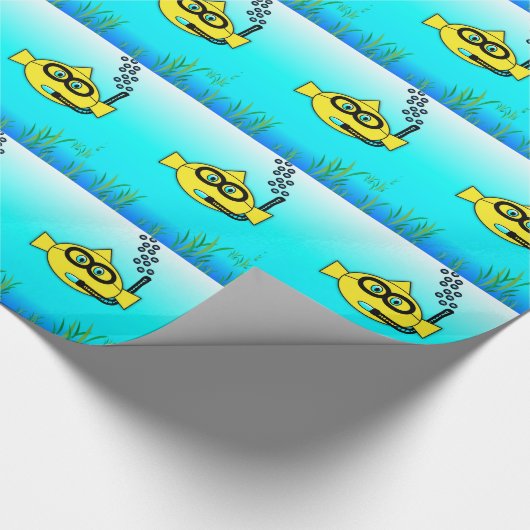 Snorkel Goldfish Pattern Cadeaupapier (Hoek)