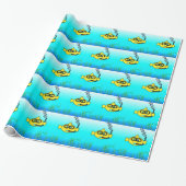 Snorkel Goldfish Pattern Cadeaupapier (Uitgerold)