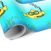 Snorkel Goldfish Pattern Cadeaupapier (Rol Hoek)