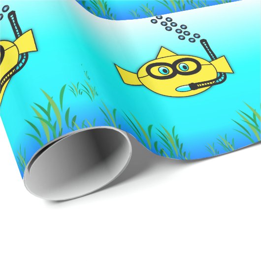 Snorkel Goldfish Pattern Cadeaupapier (Rol Hoek)