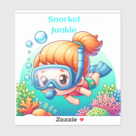 Snorkel junkie sticker