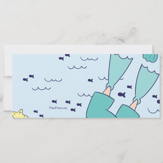 Snorkel Kind Pool Party Invitation Kaart (Achterkant)