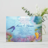 Snorkel paar uitnodiging (Staand voorkant)