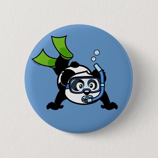 Snorkel Panda Ronde Button 5,7 Cm (Voorkant)