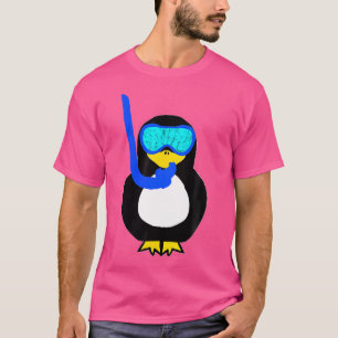 Snorkel Penguin Snorkeling Water Bird Scuba Diver T-shirt