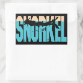 Snorkel Rechthoekige Sticker (Tas)