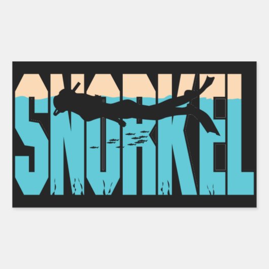 Snorkel Rechthoekige Sticker (Voorkant)