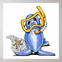 Snorkel Seal Poster