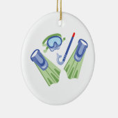 Snorkel & vetpers keramisch ornament (Rechts)