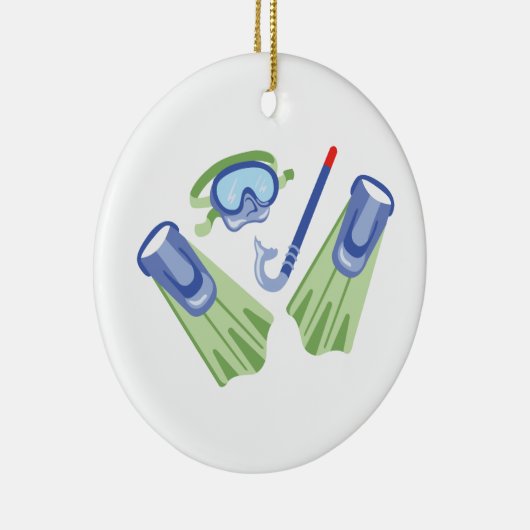 Snorkel & vetpers keramisch ornament (Rechts)