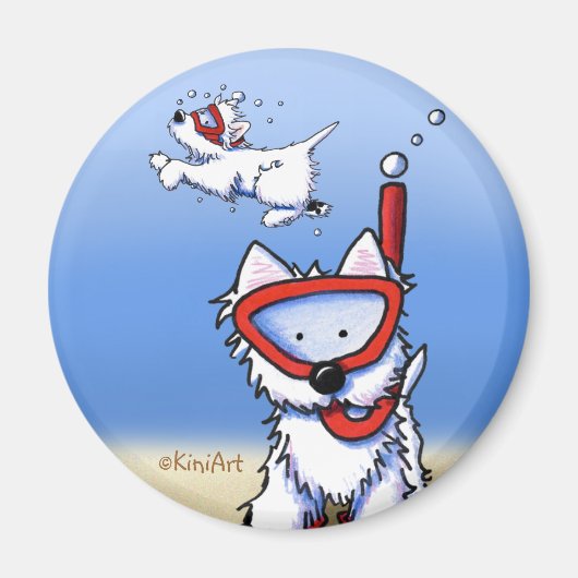 Snorkel Westie Magneet (Voorkant)