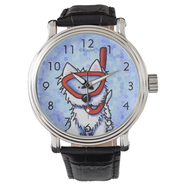 Snorkel Westie Polshorloge Horloge (Voorkant)