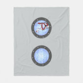 Snorkel Westie Portholes Fleece Deken (Voorkant)