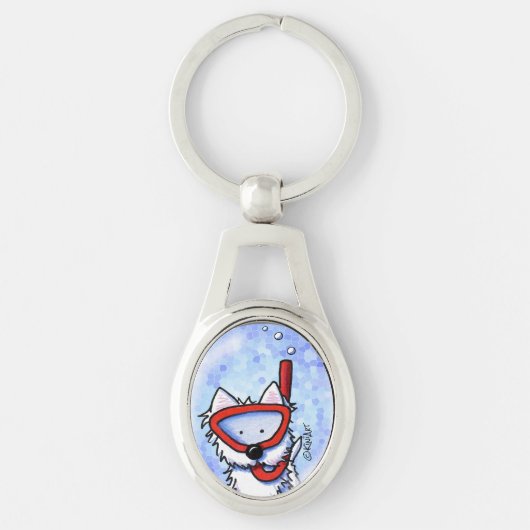 Snorkel Westie Sleutelhanger (Voorkant)